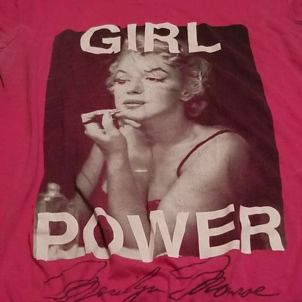 A pink shirt